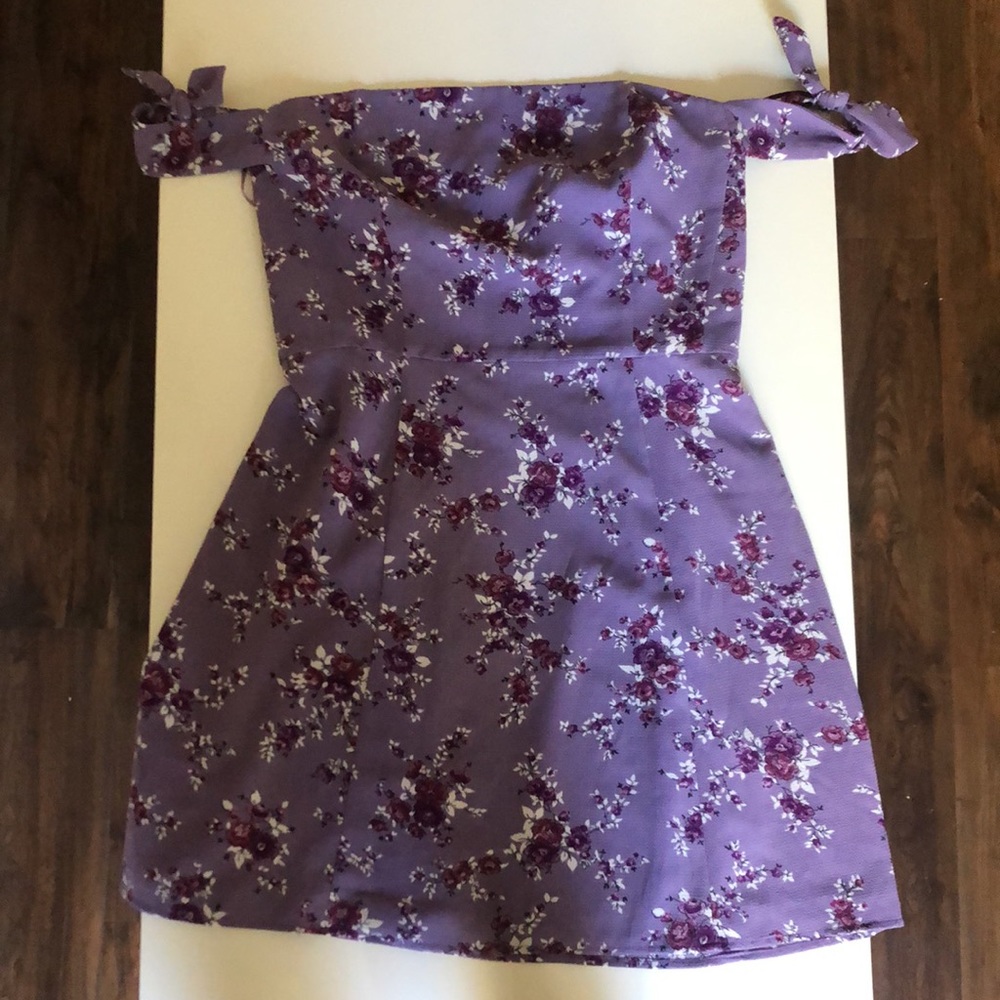 WAYF Floral Purple Dress